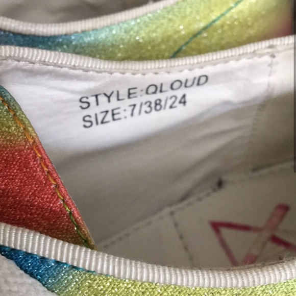 Rare YRU Rainbow Qloud Kreep Creepers Platform Stacked Shoes Clear Heel Sz 7 - Picture 6 of 6